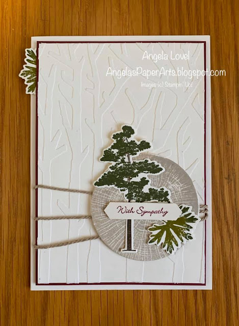 Stampin' Up! Rooted In Nature sympathy card by Angela Lovel, Angela's PaperArts