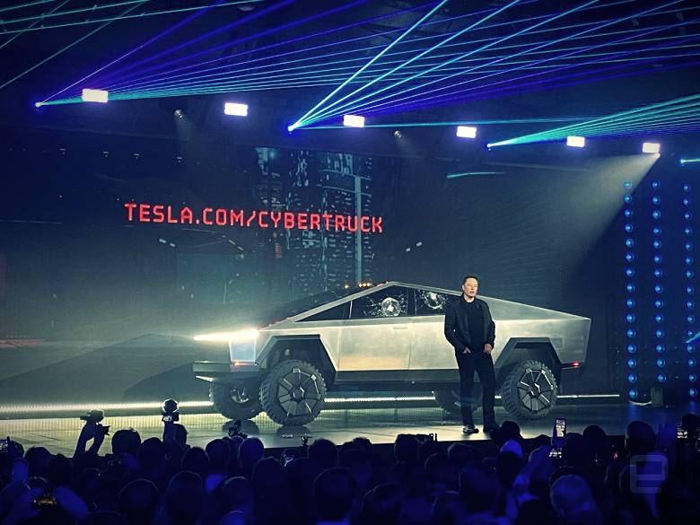 Tesla's most futuristic electric car unveiled - Cybertruck pickup