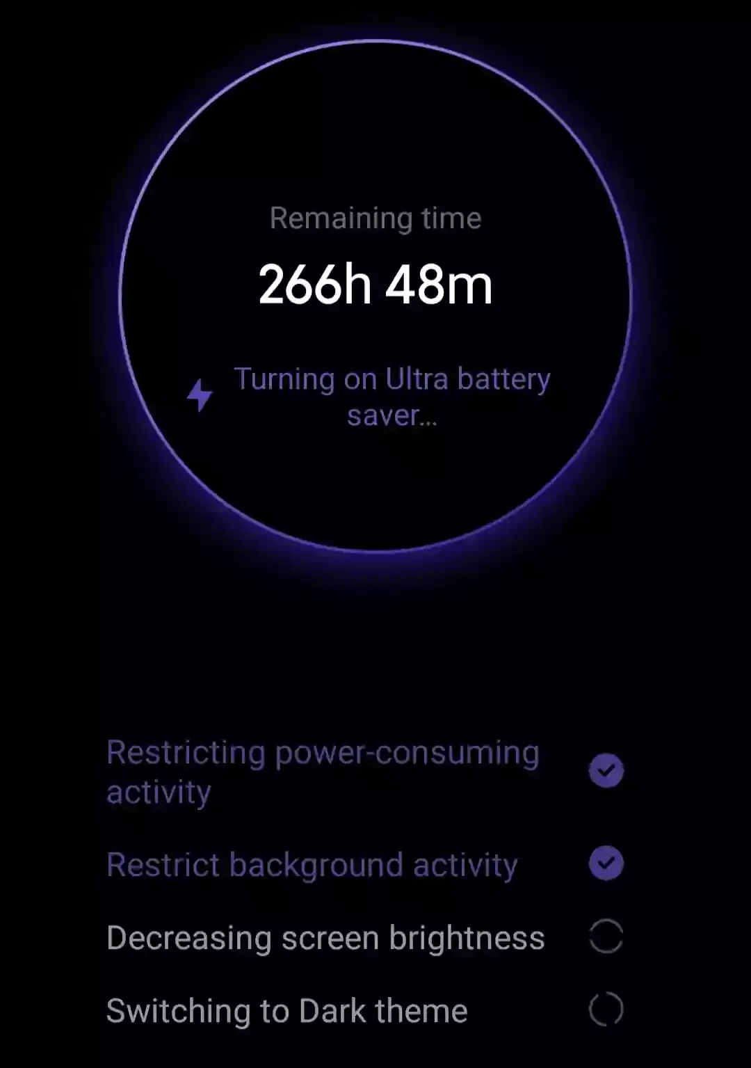 Ultra battery saver mode