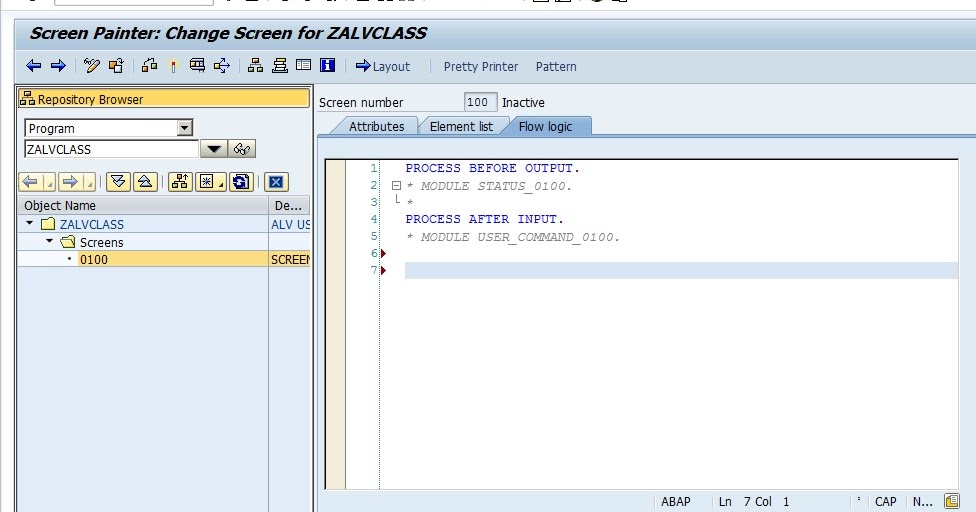 ALV Report using Class CL_GUI_ALV_GRID Sap Tutor