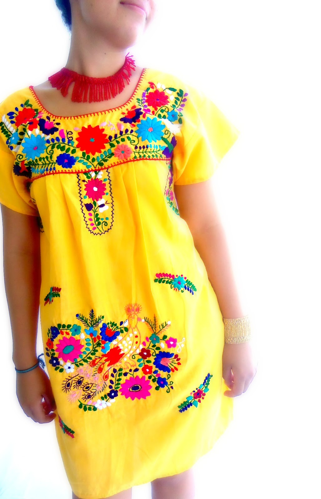 ELY PALMER TRADITIONAL MEXICAN EMBROIDERED DRESS