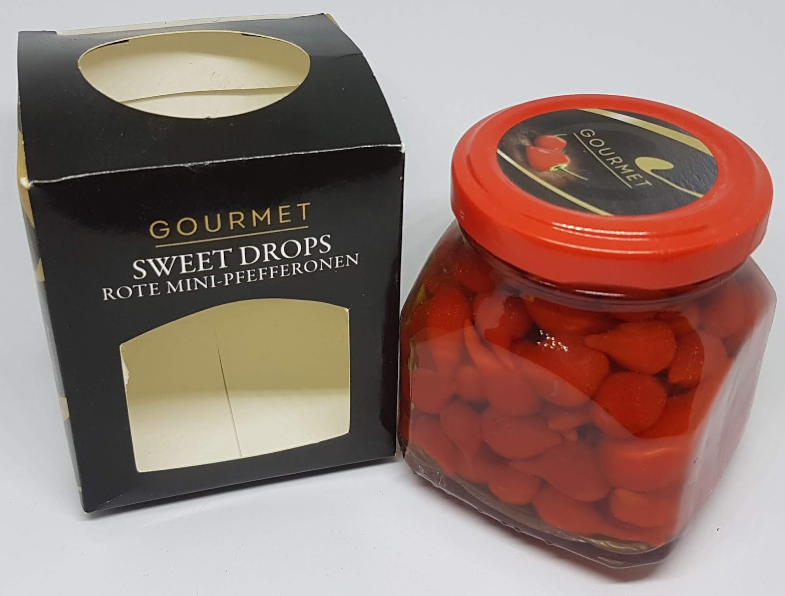 Chilihead77.de ALDI Gourmet Sweet Drops rote MiniPfefferonen