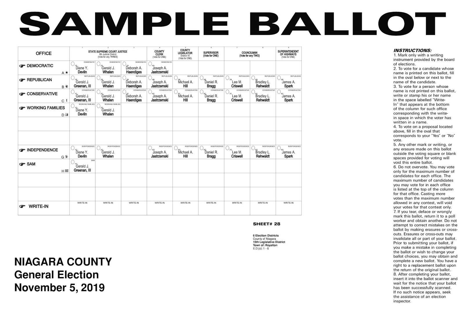 LIFE AND TIMES IN GASPORT, NEW YORK The November election