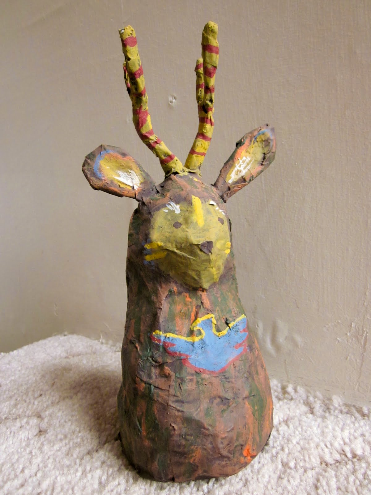 Existentiart Jackalope (paper mache)