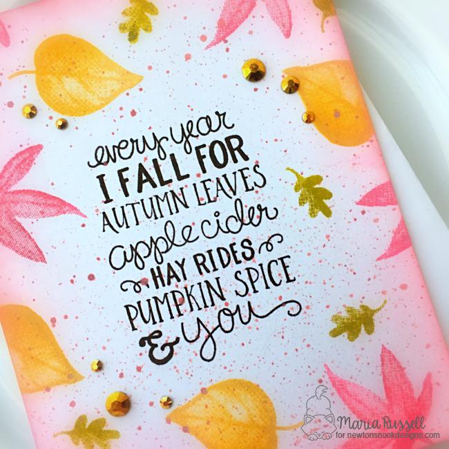 Fall-ing For You Card by Maria Russell | Shades of Autumn and Fall-ing for You Stamp Sets by Newton's Nook Designs #newtonsnook
