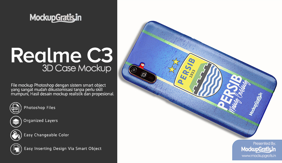 Download Mockup Gratis Custom Case 3d Realme C3 Mockupgratis In Download Psd Mockup Gratis PSD Mockup Templates