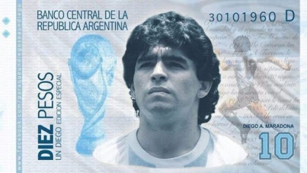  Proponen sacar un billete con la cara de Maradona en Argentina