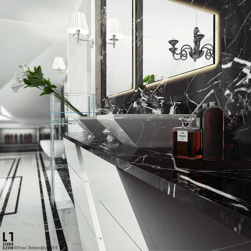 black-marble-countertop