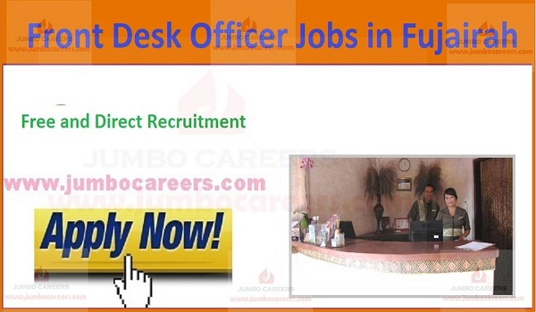 Front Desk Officer Job In Fujairah 2020