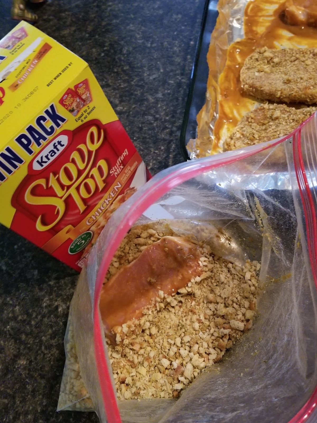 Temporary Waffle Stove Top Stuffing Breaded Pork Chops