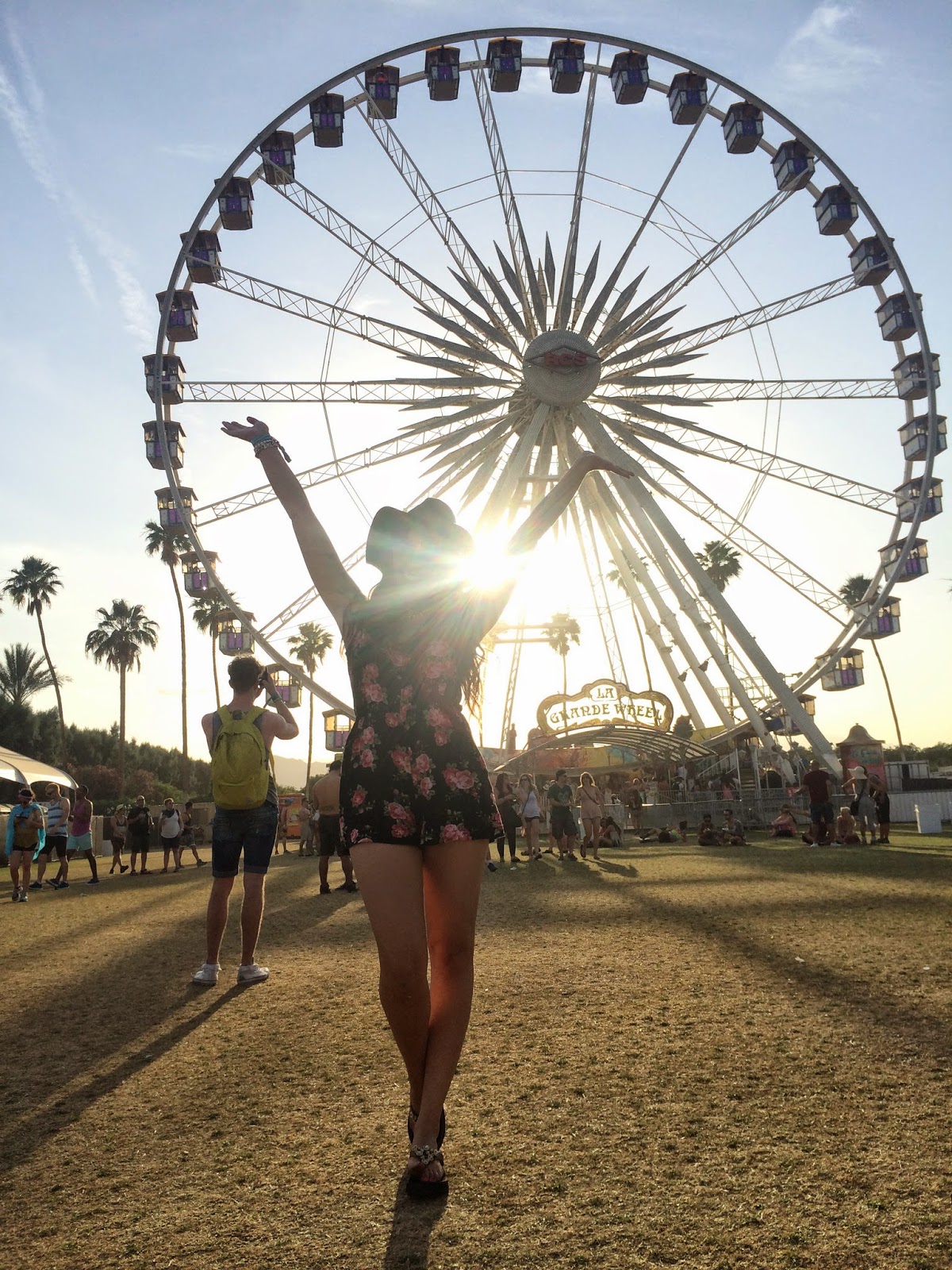 Fashion blogger Mash Elle with the iconic Coachella ferris wheel - Peace & Love: Coachella Outfits by popular Orlando fashion blogger Mash Elle
