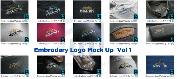 Embrodary Logo Mock Up  Vol 1