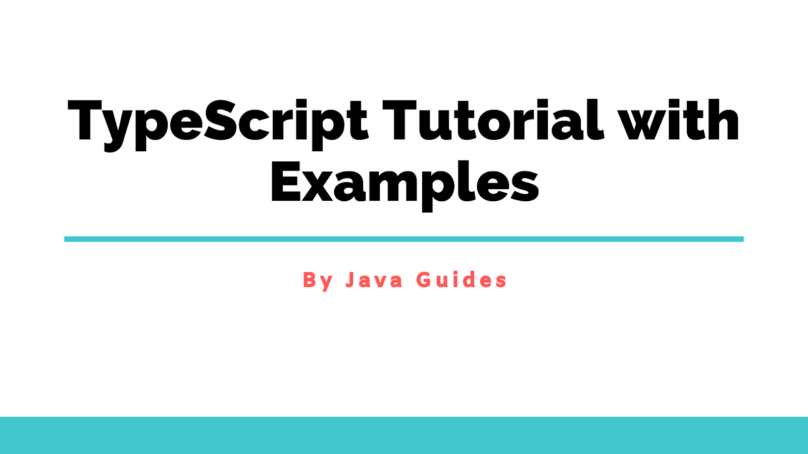 TypeScript tutorials