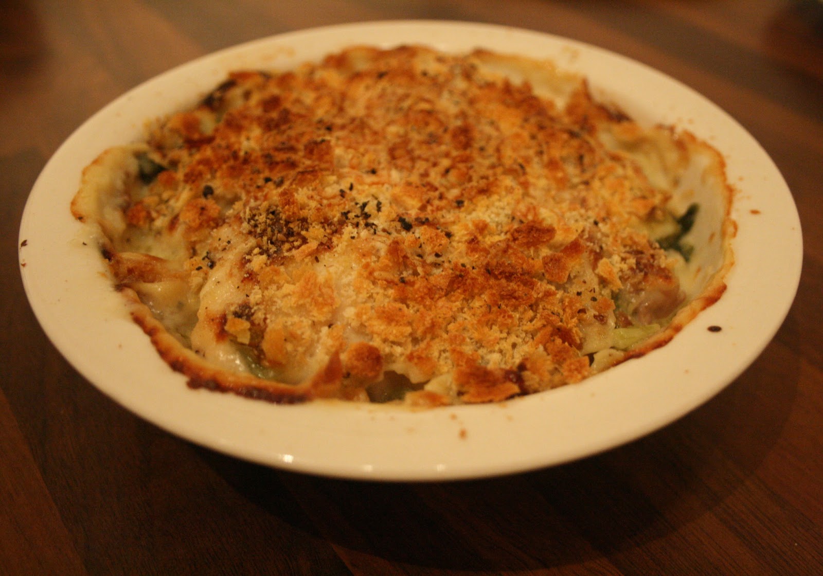 A Pinch Of Passion Chicken, Spinach and Cheddar Gratin