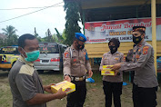 Jum'at Baroqah, Polres Lhokseumawe Sediakan Ratusan Kotak Nasi Bagi Jamaah Masjid Istiqomah