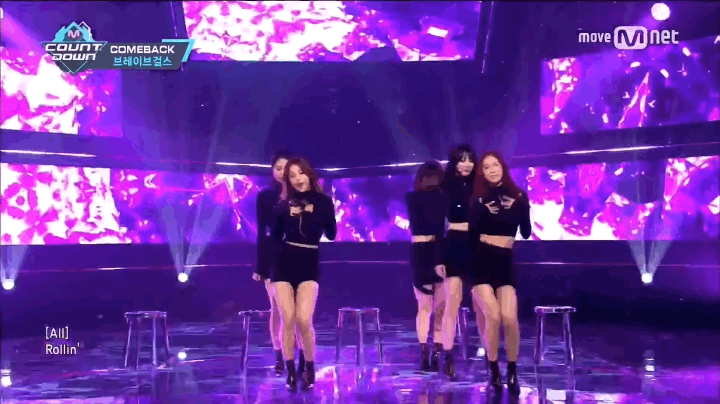 브레이브걸스 롤린 4년전과 최근 엠카 무대 꽃가루 차이 - 꾸르