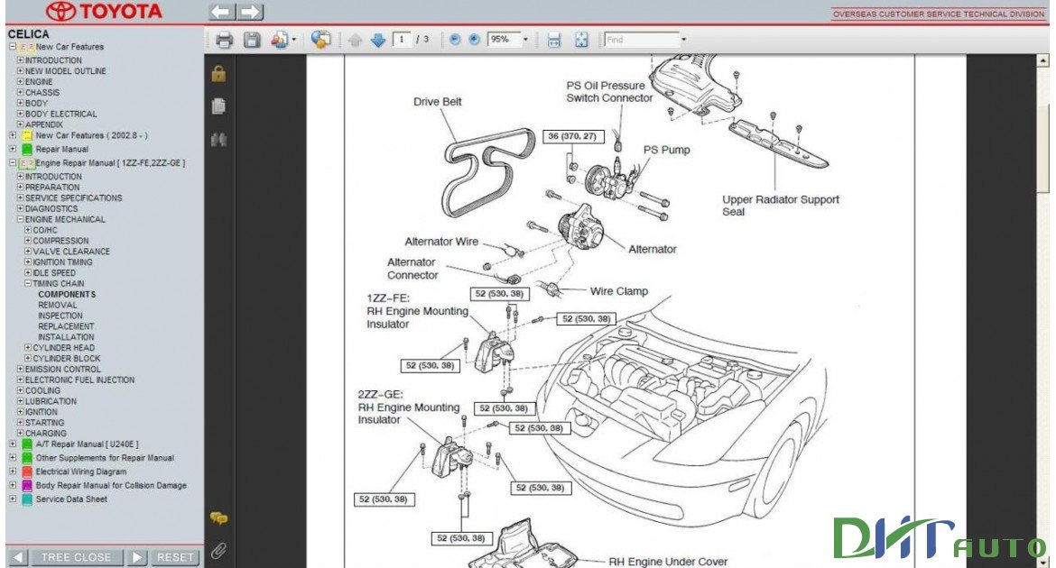 TOYOTA CELICA SERVICE & REPAIR MANUAL UPDATE 2005 | Toyota Workshop Manual