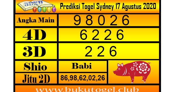 Prediksi Togel Sydney 17 Agustus 2020 Senin