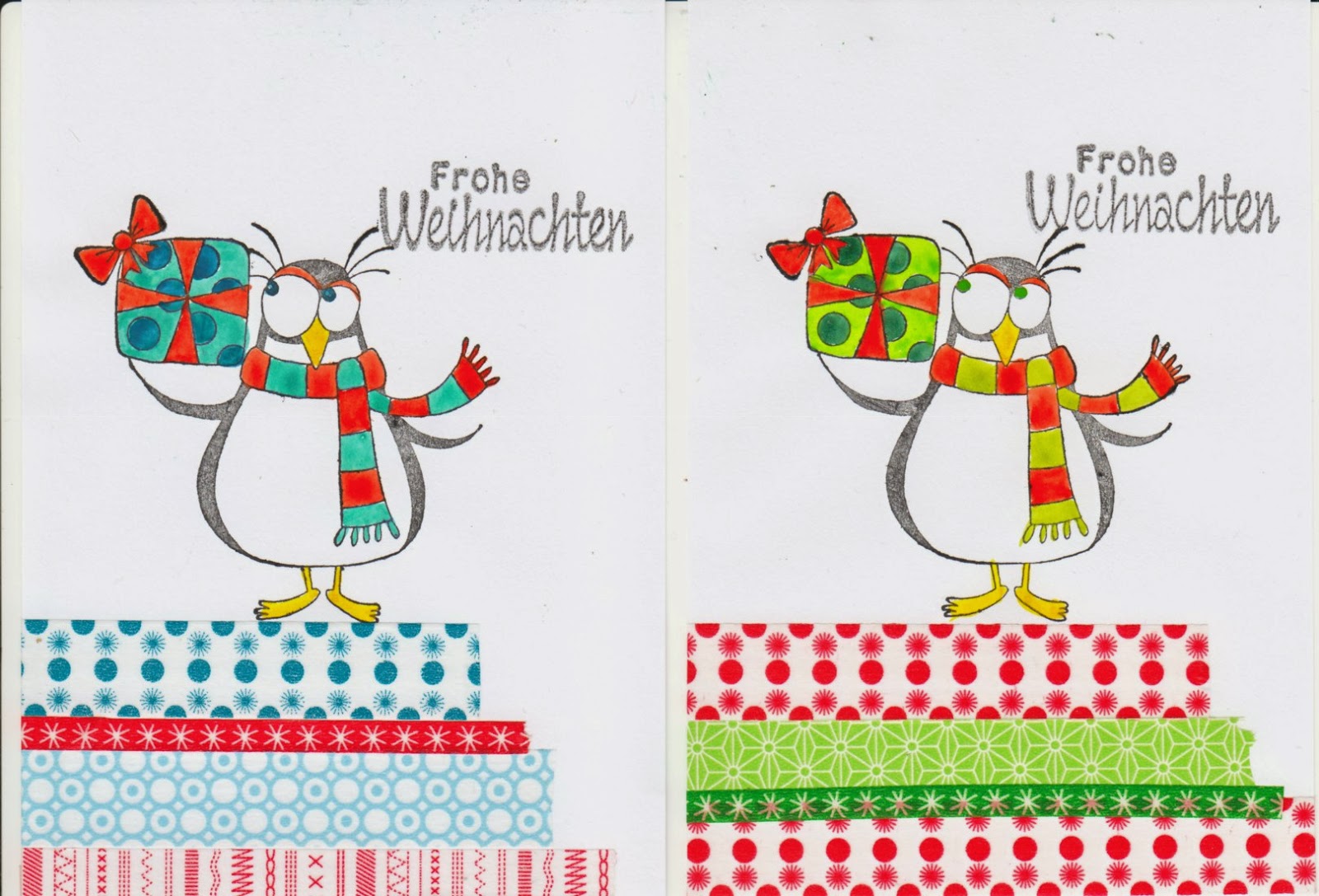 Kerstins Kartenblog: Einfache Weihnachtskarten Kerstins Kartenblog: Einfache Weihnachtskarten