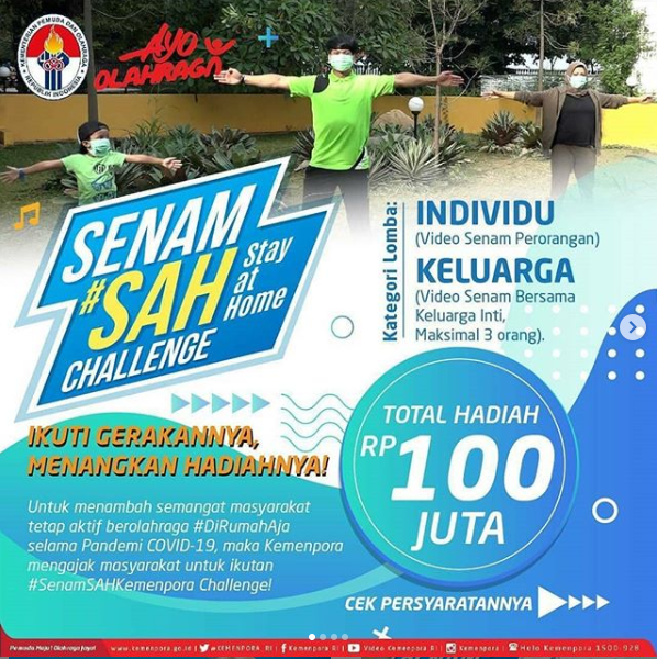 [GRATIS] Lomba Video Senam SAHnya Nasional 2020, Hadiah