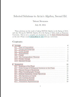 Selected to Solution Artin Algebra ,2nd Edition