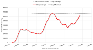 COVID-19 Positive Tests per Day