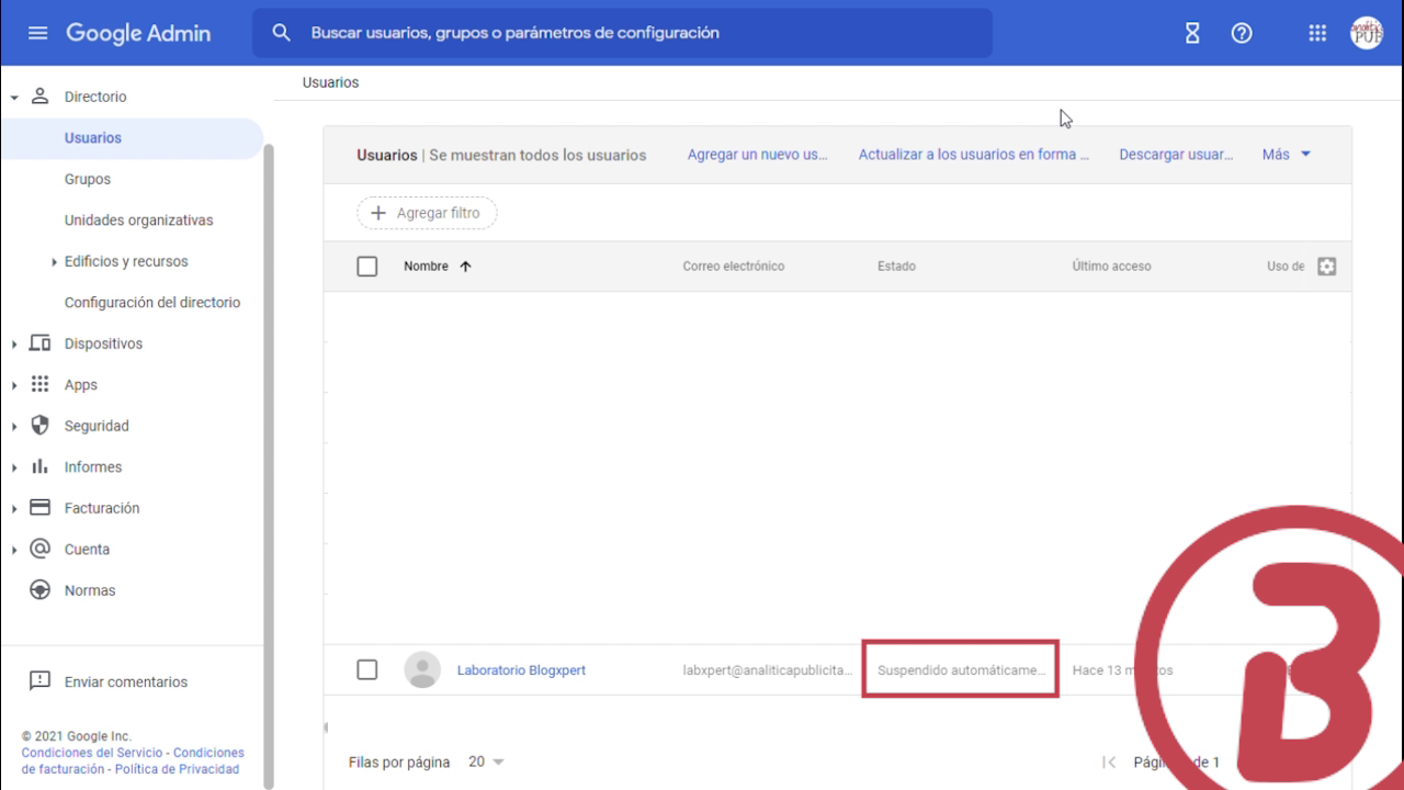 Corregir la Fecha de Nacimiento de Cuenta Google Workspace desde Panel de Control