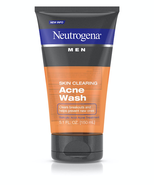 sua rua mat tri mun cho nam da dau Neutrogena Men Skin Clearing Acne Wash