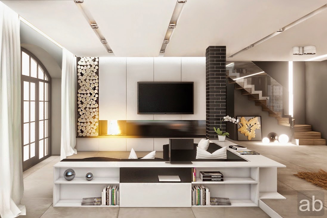 Salas modernas en negro y blanco - Decoración de salas con estilo