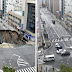 Japan fixes massive sinkhole on busy road in Fukuoka.