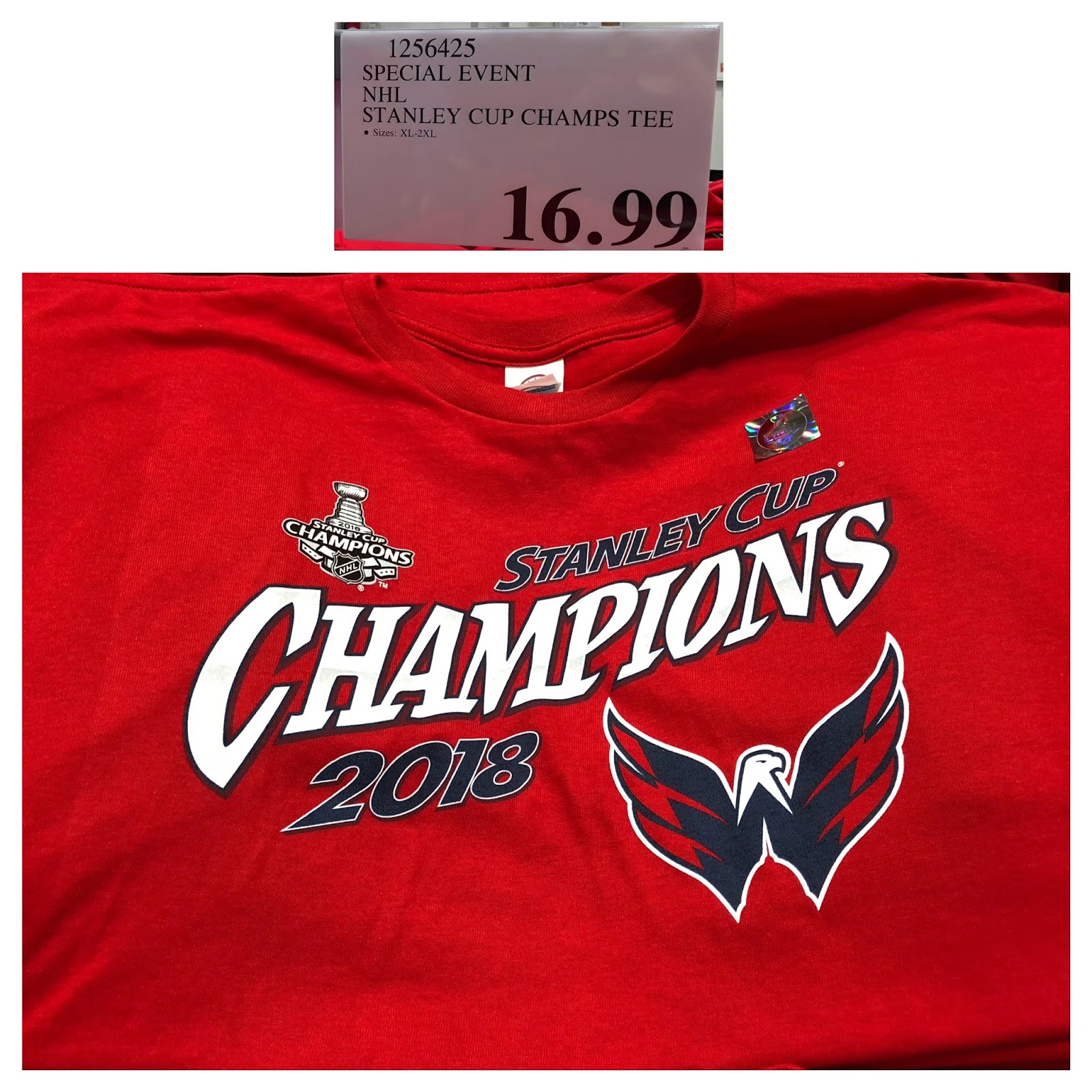 Men's Fanatics Branded Red Washington Capitals 2018 Stanley Cup Champions  Jersey Roster T-Shirt