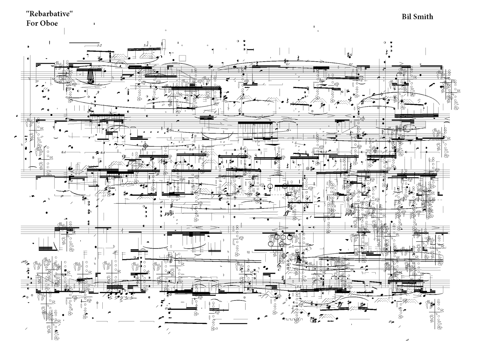 "Sound Morphology" (Bil Smith Composer) "Rebarbative" For Oboe