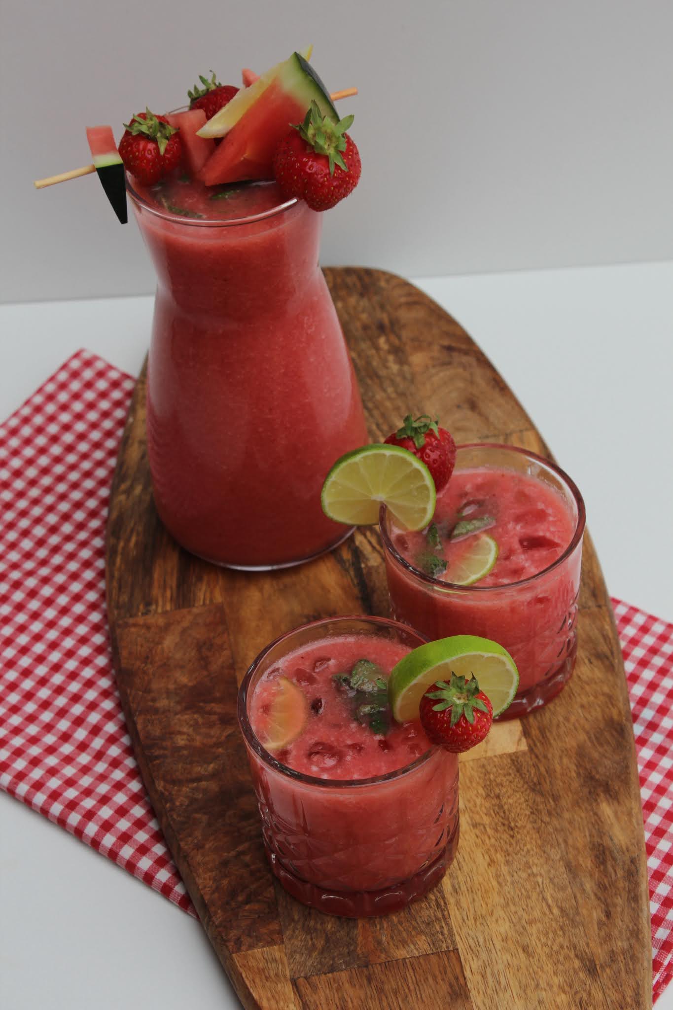 Wassermelonen-Erdbeer Limonade