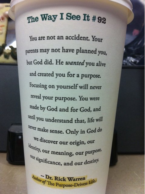 quotes about life and god. Starbucks Cups Quotes - Life Quotes - Trust In God