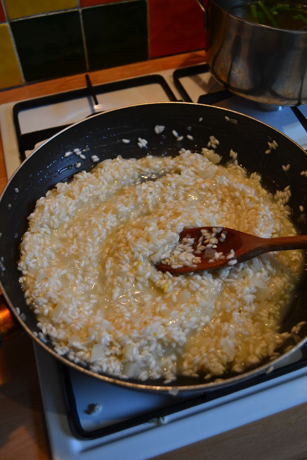 A London Gal King Prawn, Asparagus and Lemon Risotto