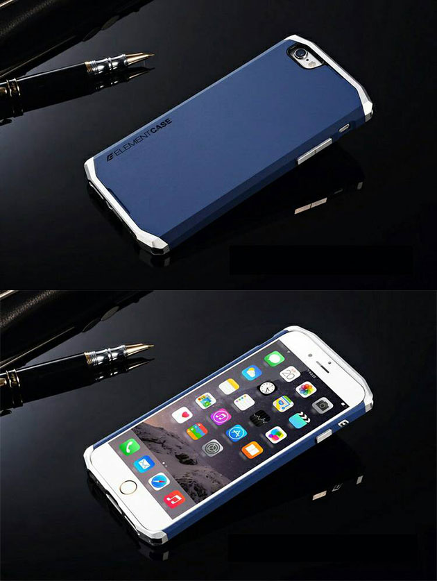 เคส iPhone 6/6s รุ่น Element122005 : สีน้ำเงินขอบเงิน
