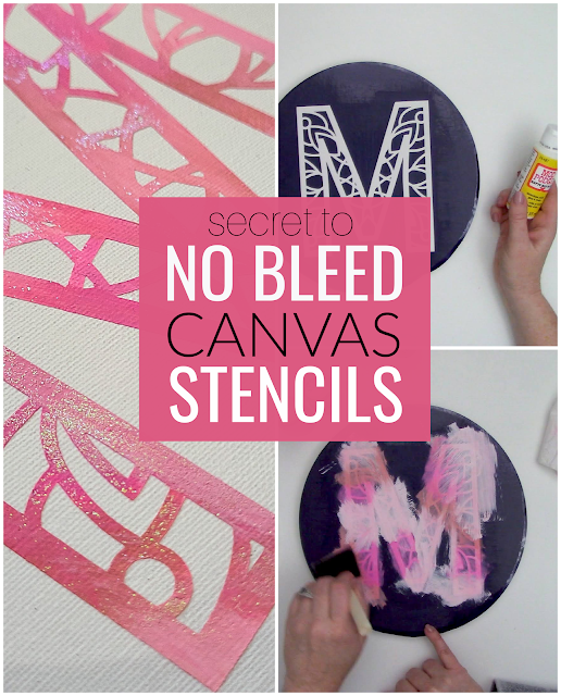 The Secret to NoBleed Vinyl Stencils When Painting on Canvas