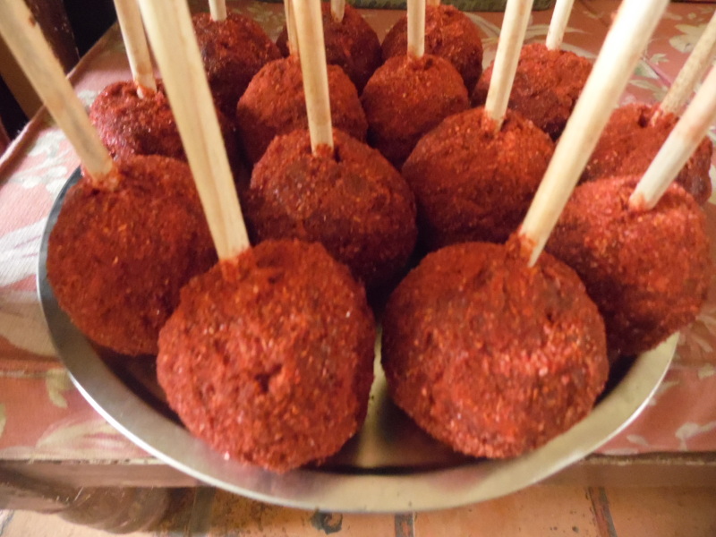 manzanas cubiertas de tamarindo