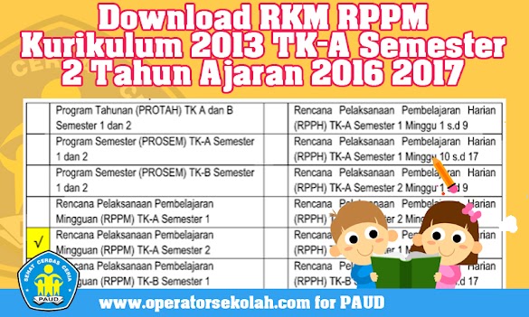 Download Rkm Rppm Kurikulum 2013 TkA Semester 2 Tahun