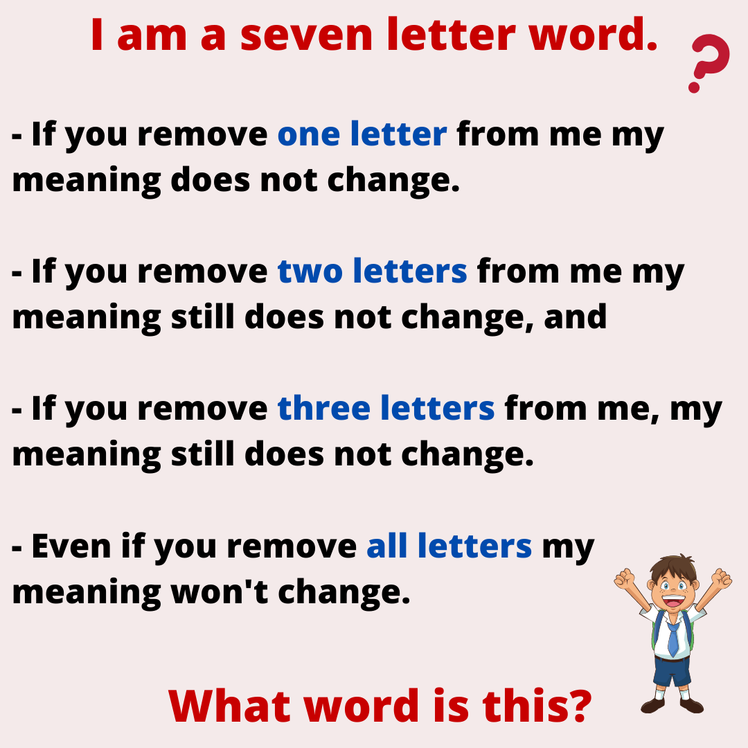 7 letter word for school assignment