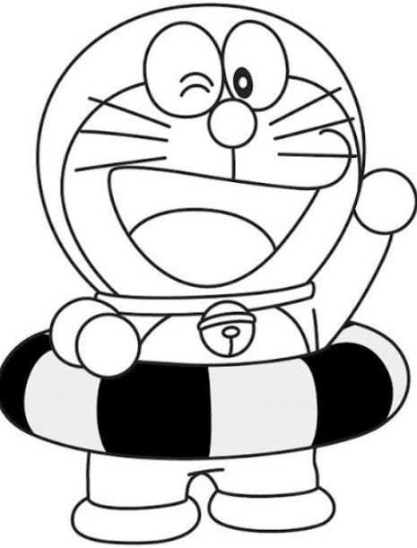 Gambar Arti Kombinasi Warna Mewarnai Hitam Putih Doraemon Sumber Google
