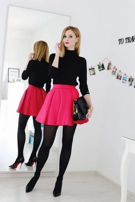 15 Ideas to wear a skater skirt and create a waist ... even if you hardly have