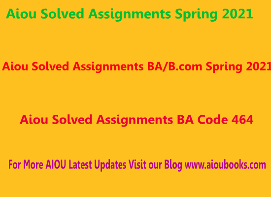 solved assignments of ba spring 2021