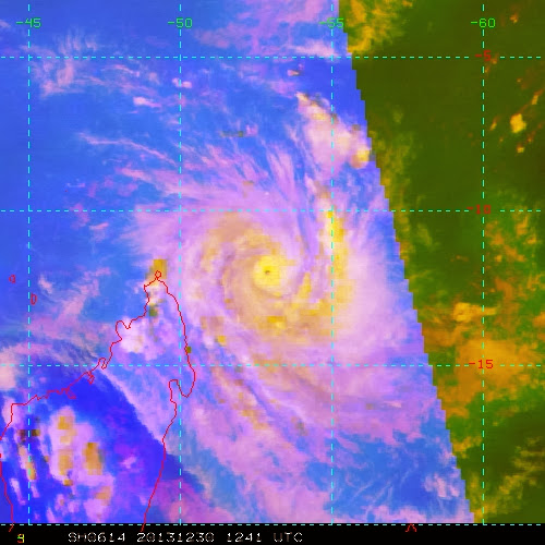 Image satellite du cyclone tropical intense Béjisa