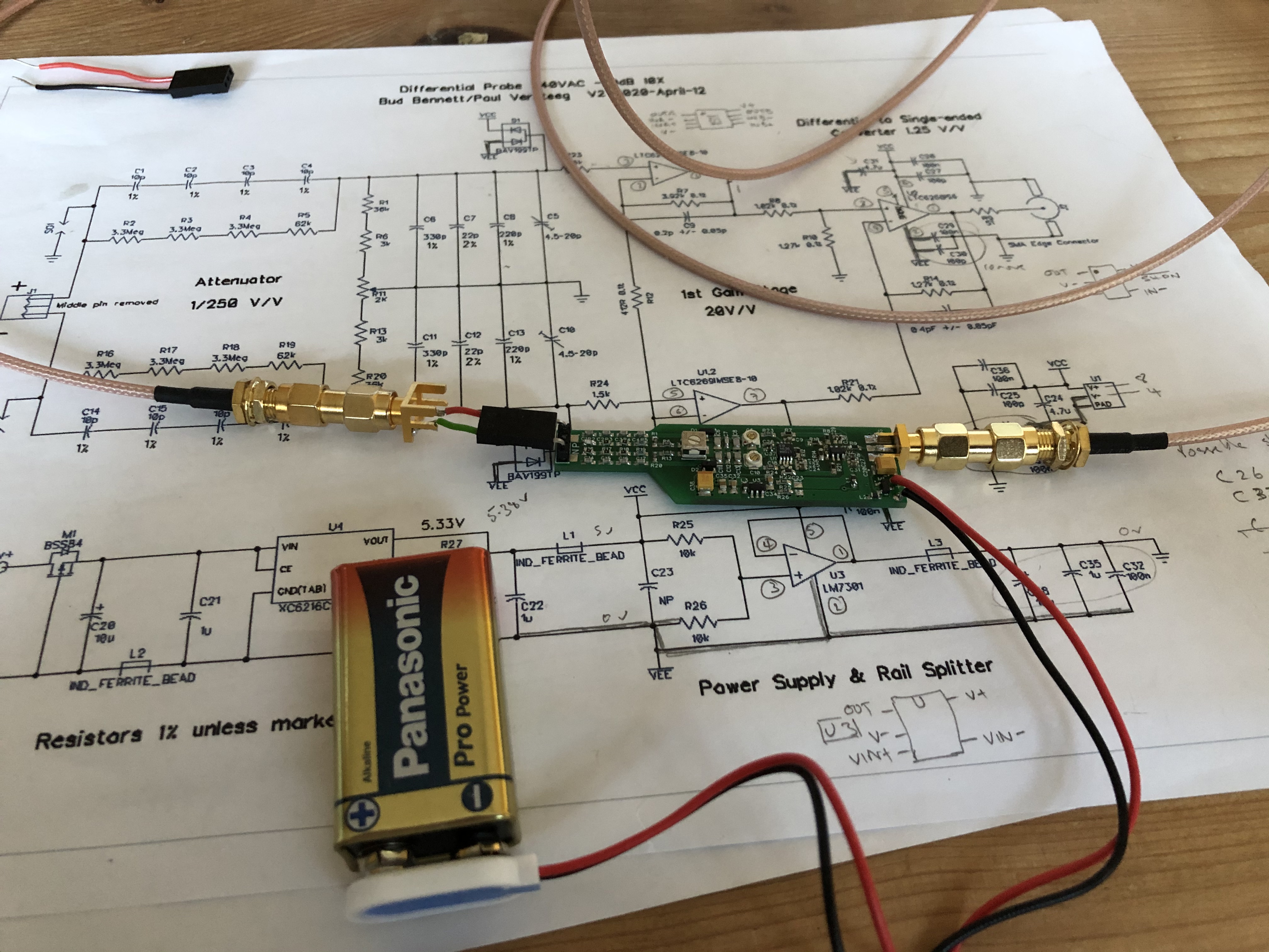 Paul's DIY electronics blog Building a Differential Amplifier Probe