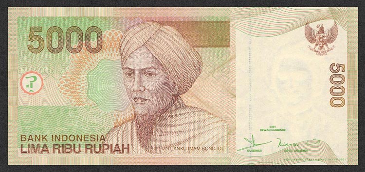 I Love Indonesia: Indonesian Money 5000 Rupiah 2001