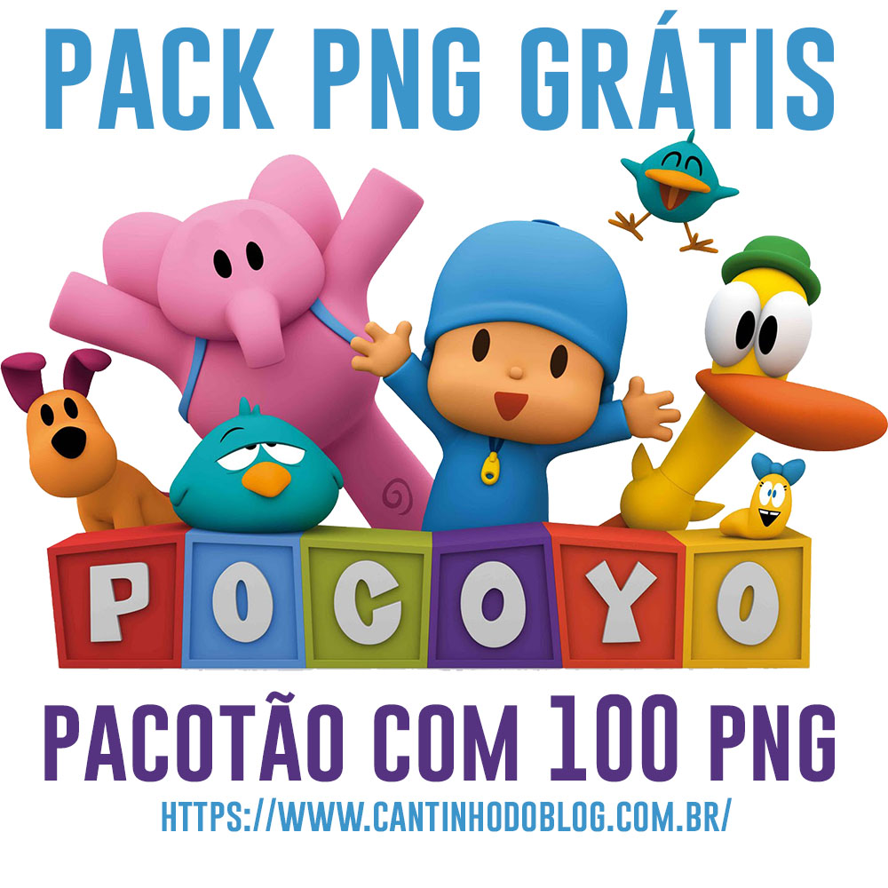 Pack com 100 imagens png do desenho Pocoyo - Cantinho do blog