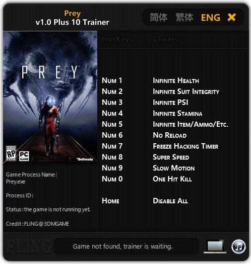 Prey PC Gme Trainers Download Black View Trainers