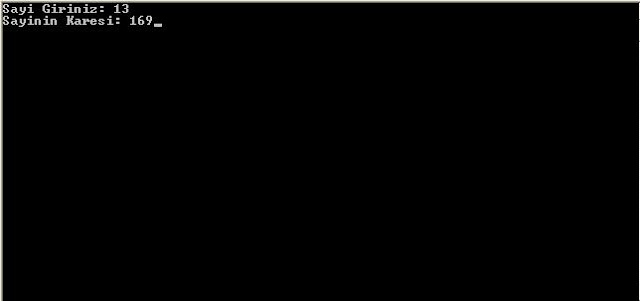 C# ile Girilen Sayının Karesini Hesaplayan Program