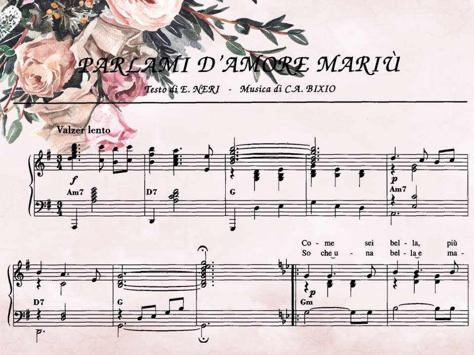 Amore mariu. Parlami d Amore Mariu Ноты. Parlami d'Amore Mariu Ноты для фортепиано. Parlami d'Amore Mariu текст. Мама Биксио Ноты.